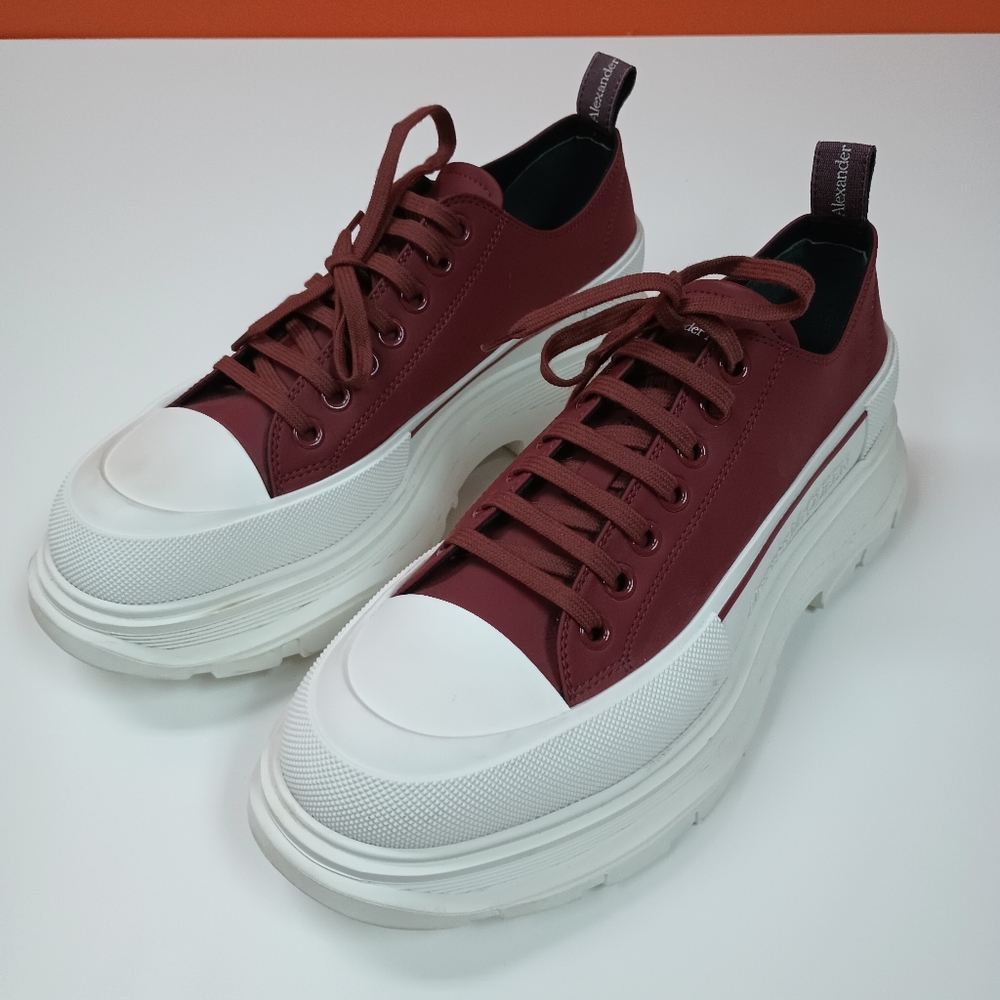 Alexander McQueen Oversized Burgundy Sneakers